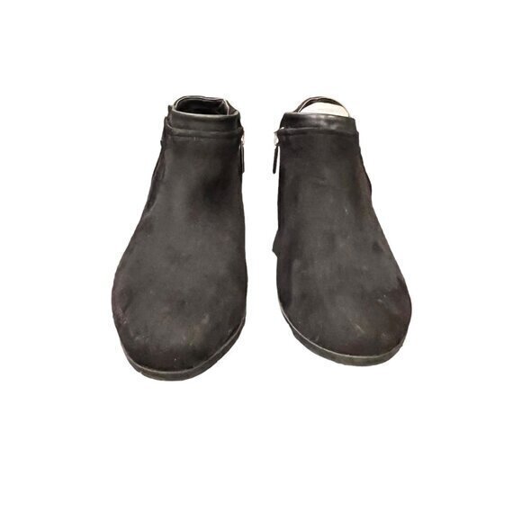 Comfortview Women's The Bexley Bootie Black Faux Suede Size 8WW Zip Up BOHO NWOT - Picture 6 of 13